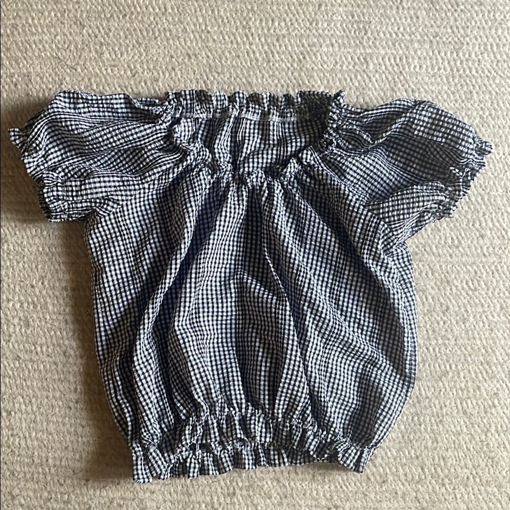 Handmade gathered top cropped!